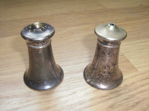 Silver plated salt and - and, pepper