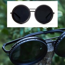 ND9 Retro Punk Polarized Sunglasses Round UV400 Men Women Steampunk Shades
