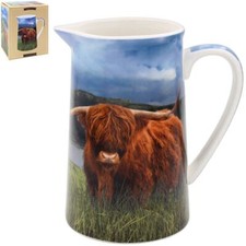 Highland Cow Fine China Jug -