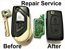 Repair Service for Citroen DS3 2 Button Remote Key Fob Black Case Replacement