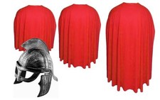 Adults Spartan 300 Red Cape & Helmet Sparta Elite Warrior Fancy Dress