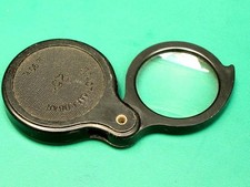 Vintage USSR Soviet Folding Pocket Lupe 2.5x Magnifier.