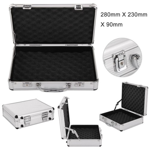 Aluminium pistol gun case - aluminium,