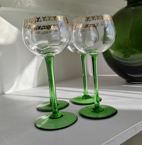 Vintage set clear glass - vintage, of