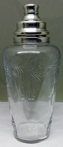 Large glass solid silver - glass, &