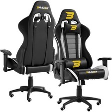 BraZen PC Gaming Chair - Sentinel Office Computer Gaming Chair For Adults- White