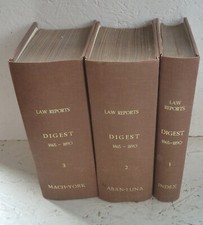 Antique Book Set 1892 (Rebound) Law Reports Digest 1865-1890 H/B England & Wales