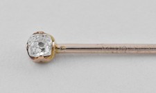 Antique Victorian 9ct Gold Old Mine Cut Diamond 0.10ct Stick Pin