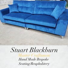 BESPOKE 3 SEATER SOFA-BLUE
