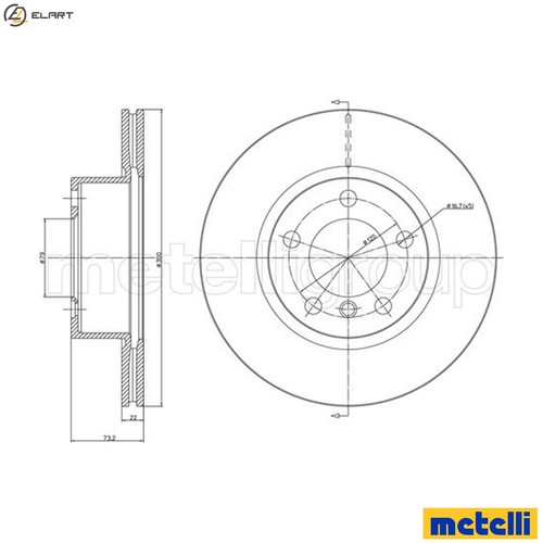 Brake disc 1367c for - disc, bmw
