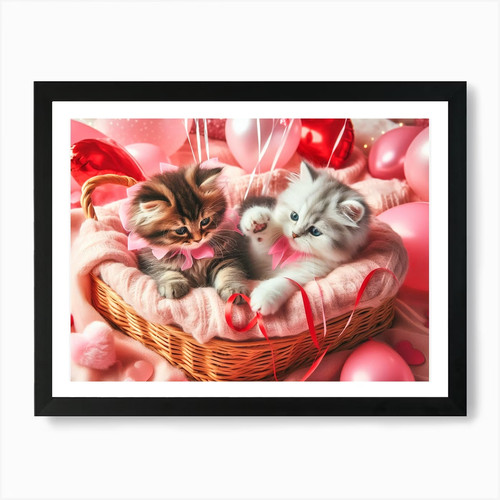 Kittens basket 3 art - basket,