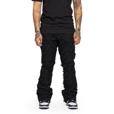 VALABASAS STACKED "EVOLVED" DENIM JEANS - BLACK