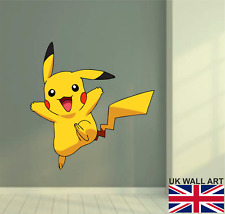Pokemon Pikachu Wall Stickers Living Room Home Decor Art Mural Decal Kids UK