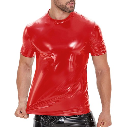 Mens wet look pvc leather - mens,