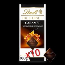 10 X Lindt Excellence Caramel Salt Chocolate | 100g chocolate