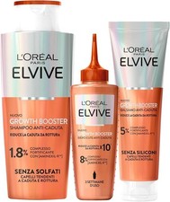 LoReal Elvive Growth Booster Shampoo 200ml+Conditioner 150ml+Serum NEW