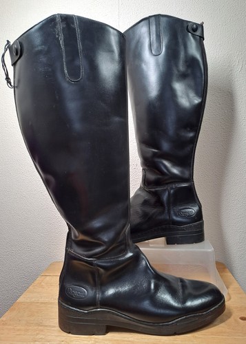 Regent black leather riding - black,