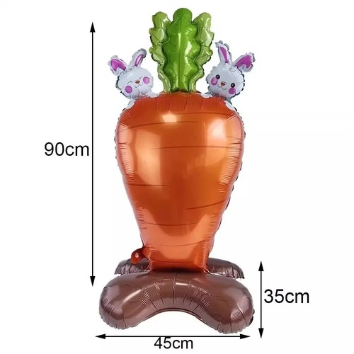 Large carrot foil balloon - large,