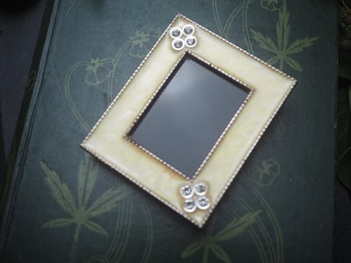 Enamel framed black scrying - enamel,