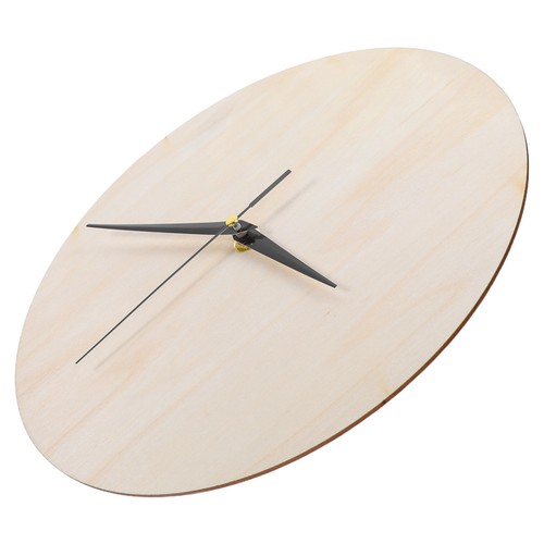 Unfinished wooden clock face - clock,