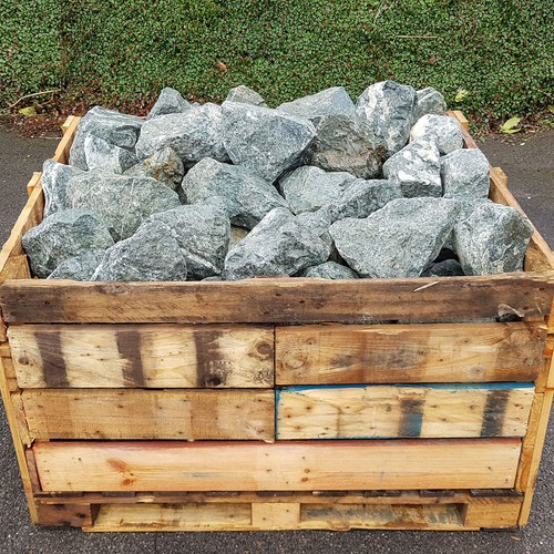 Green granite rockery - granite,