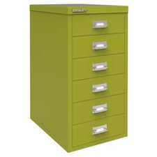 Bisley Steel Office Home Filing Cabinet 6 Metal Drawers A4 Size Various Colours