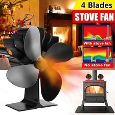 4 Blade Stove Fan Heat Powered