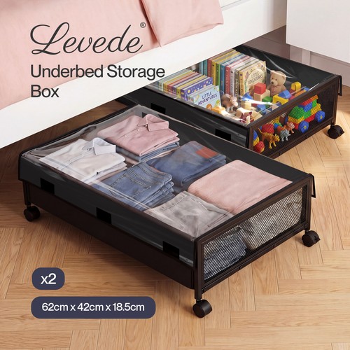 Levede under bed storage boxes - under,