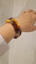 AMBER BRACELET NATURAL BALTIC Amber HONEY COLOUR ROUND BEADS FAST-Free Dispatch 
