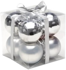 Silver Christmas Tree Baubles