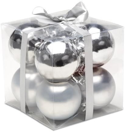 Silver christmas tree - tree, baubles
