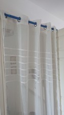 Net Curtain White With Straps 53inch×96inch lenght