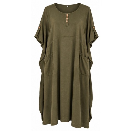 Olive green cotton linen - olive,