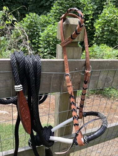 Bitless hackamore rawhide - hackamore,