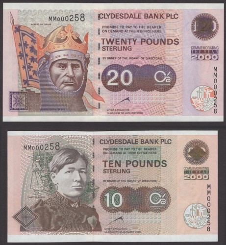 Clydesdale bank 10 and - clydesdale,