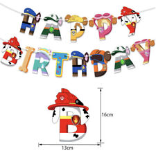 PAW Patrol Happy Birthday Banner Hanging Bunting Cake Toppers Party Decoration