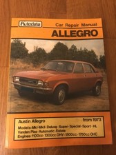 Autodata Allegro Car Repair Manual MkI/MkII/Deluxe/Super/Special Etc From 1973