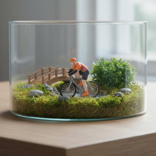 Cyclist model miniature - cyclist,
