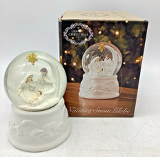 Merry Christmas Nativity Snow Globe In Box