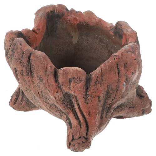 Retro cement planter faux - cement,