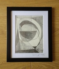 Framed Abstract Drawing by