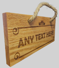 SOLID OAK Personalised Sign