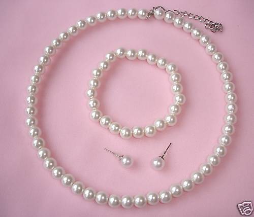 Cream faux pearl - , choker