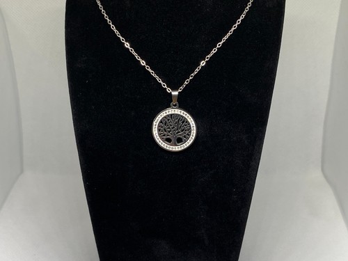 Silver tree life zircon - silver,