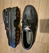 Kickers Black Leather Moccasin