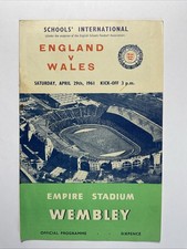 England v Wales; Schools’