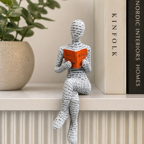 Abstract reader figurine resin - reader,