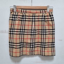 Burberrys Vintage Nova Check Plaid Skirt Size XS