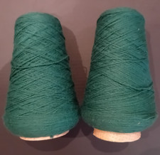 ROWAN 100% Pure Wool Yarn ON 2 CONES RARE VINTAGE KAFFE FASSETT SHADE 91 green