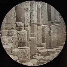 Glass Magic Lantern Slide THE GIANTS CAUSEWAY FORMATION C1890 PHOTO IRELAND 